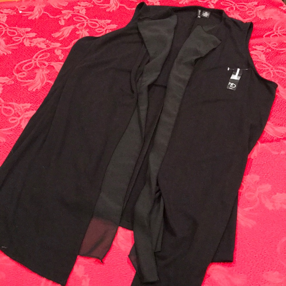 New Direction black long cardigan NWT-2X